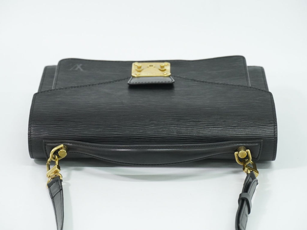 Louis Vuitton LV Monceau 28 Epi Leather 2-Way Shoulder Bag Black Second — view 5