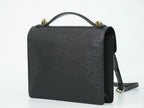 Louis Vuitton LV Monceau 28 Epi Leather 2-Way Shoulder Bag Black Second — view 2