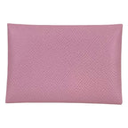 Hermes Calvi Duo Veau Epsom Card Case Coin Mauve Sylvestre — view 3