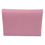 Hermes Calvi Duo Veau Epsom Card Case Coin Mauve Sylvestre — view 2