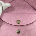 Hermes Calvi Duo Veau Epsom Card Case Coin Mauve Sylvestre — view 8