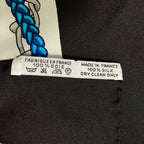 Hermes Carre 90 Timpani Player le Timbalier Silk Scarf Black White — view 6