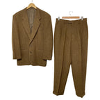 Dior Herringbone Tailored Jacket Pants Suit Set M 85 Brown Second