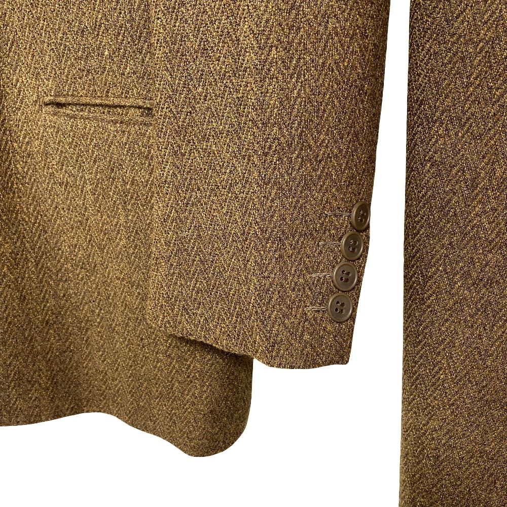 Dior Herringbone Tailored Jacket Pants Suit Set M 85 Brown Second — view 5