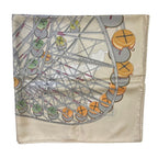 Hermes Grande Roue Ferris Wheel Carre 90 Silk Scarf Off White Second — view 7