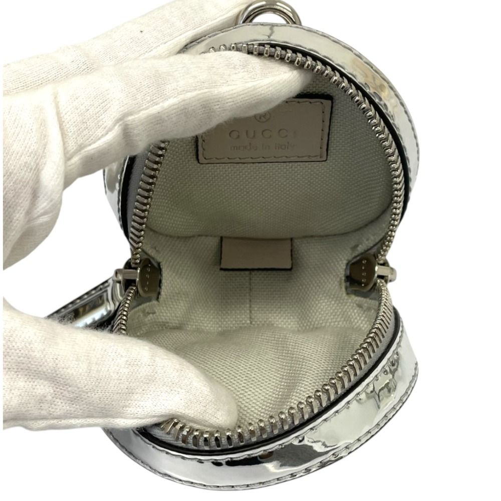 Gucci GG Guccissima Mirror Effect Circlepouch Clutch Set Silver Color Second — view 9