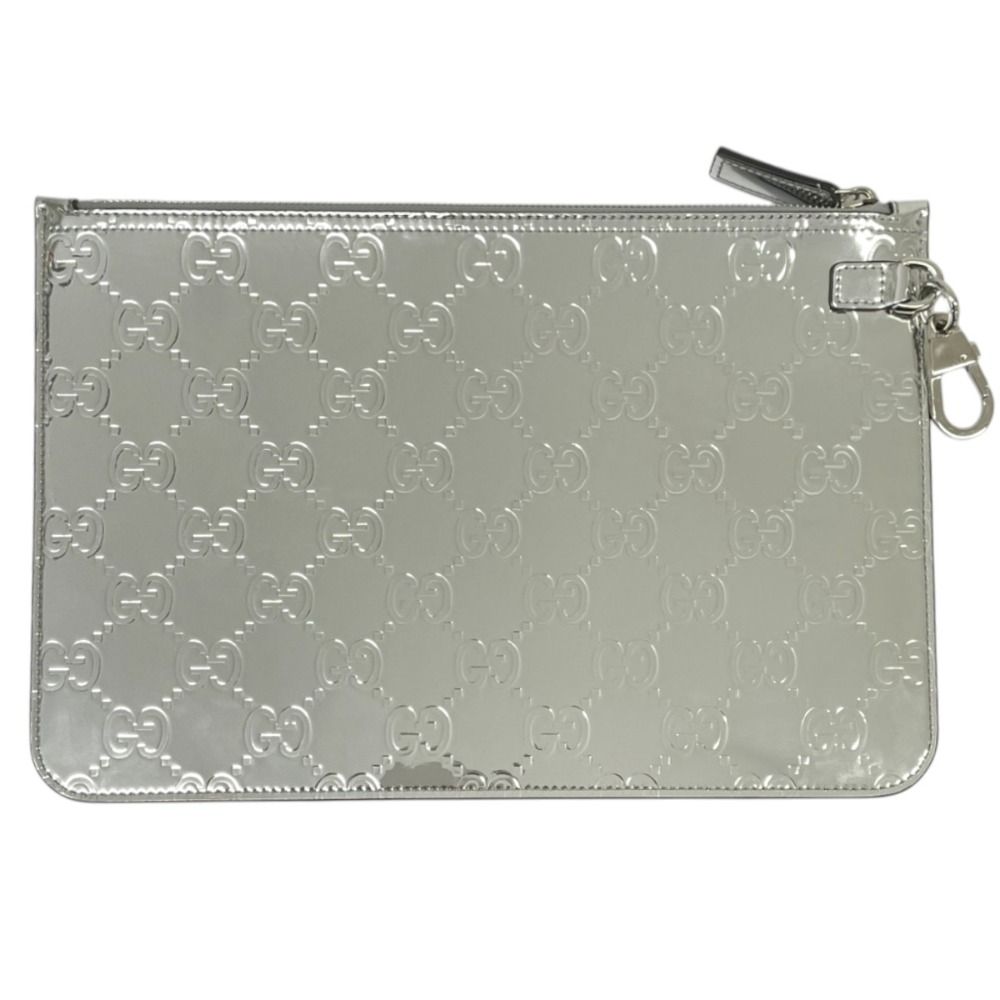 Gucci GG Guccissima Mirror Effect Circlepouch Clutch Set Silver Color Second — view 3