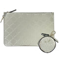 Gucci GG Guccissima Mirror Effect Circlepouch Clutch Set Silver Color Second