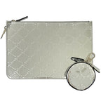 Gucci GG Guccissima Mirror Effect Circlepouch Clutch Set Silver Color Second