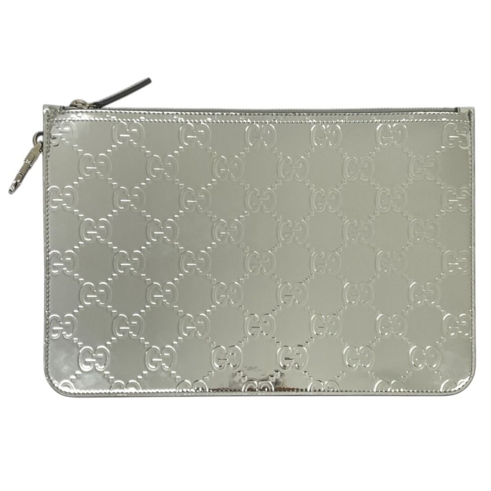 Gucci GG Guccissima Mirror Effect Circlepouch Clutch Set Silver Color Second — view 2