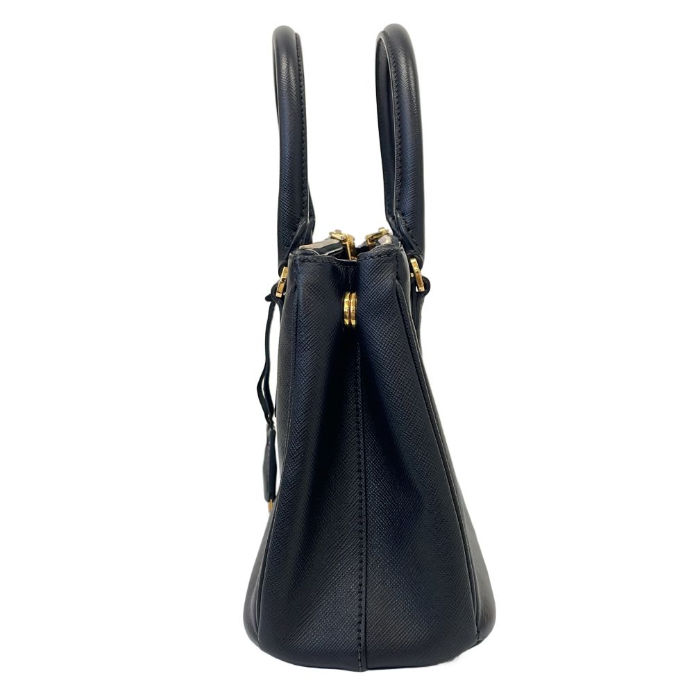 Prada Galleria Saffiano Leather 2-Way Shoulder Bag Black Second — view 3