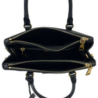 Prada Galleria Saffiano Leather 2-Way Shoulder Bag Black Second — view 7