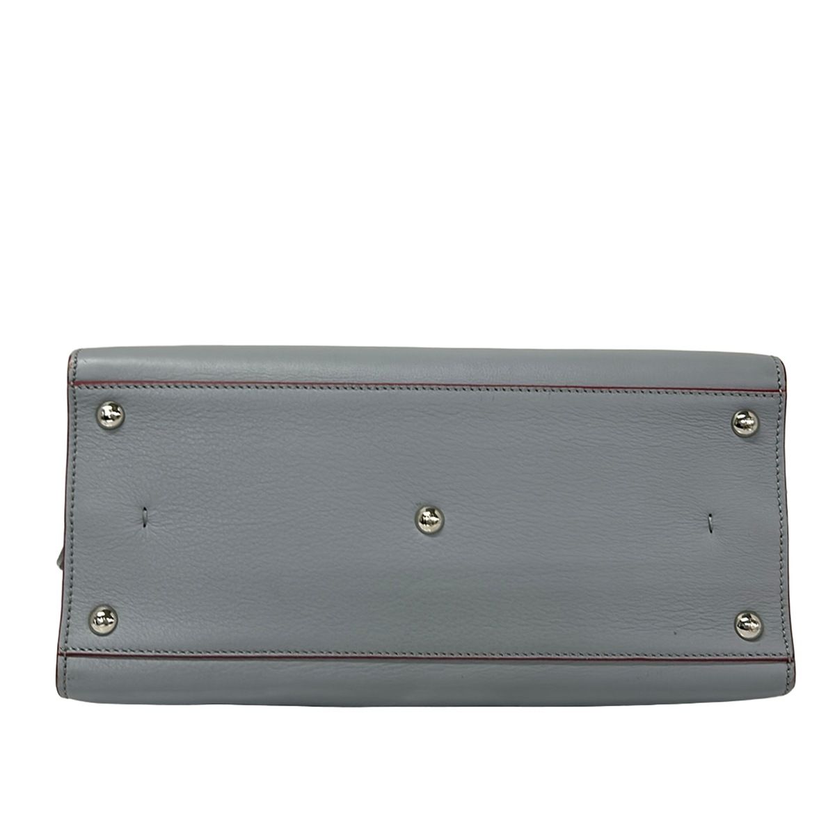 Fendi Handbag Blue Gray Leather — view 5