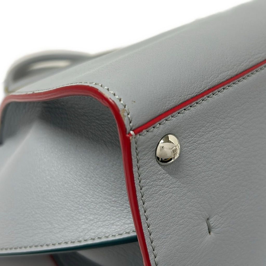 Fendi Handbag Blue Gray Leather — view 6