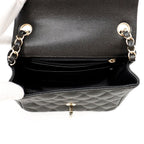 Chanel Chain Shoulder Bag Quilted CC Logo Caviar Leather Mini Black — view 6