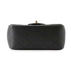 Chanel Chain Shoulder Bag Quilted CC Logo Caviar Leather Mini Black — view 3