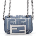 Fendi Chain Shoulder Bag Zukka Nano Bucket Leather 7