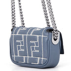 Fendi Chain Shoulder Bag Zukka Nano Bucket Leather 7 — view 2
