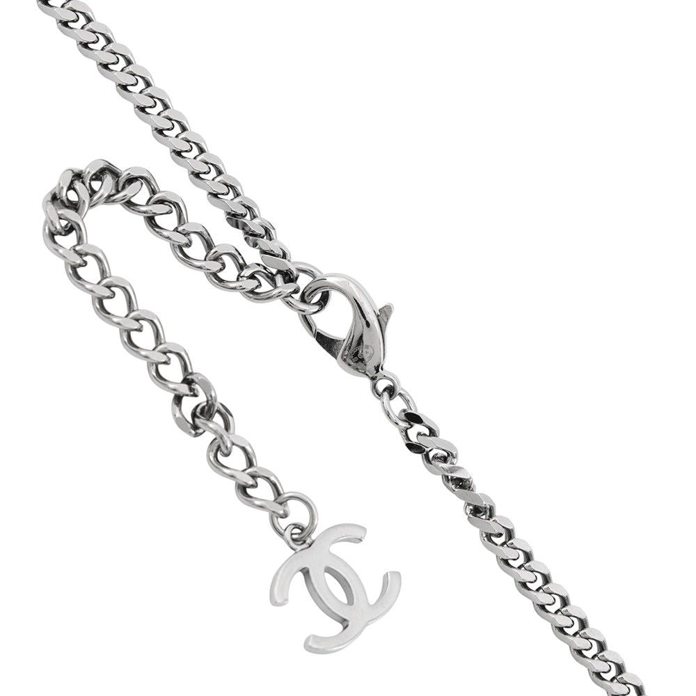 Chanel Necklace CC Logo Rhinestone Long — view 5