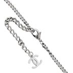 Chanel Necklace CC Logo Rhinestone Long — view 5