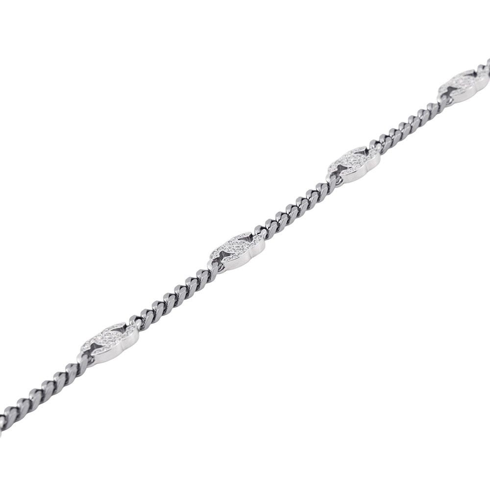 Chanel Necklace CC Logo Rhinestone Long — view 2