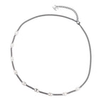 Chanel Necklace CC Logo Rhinestone Long — view 3