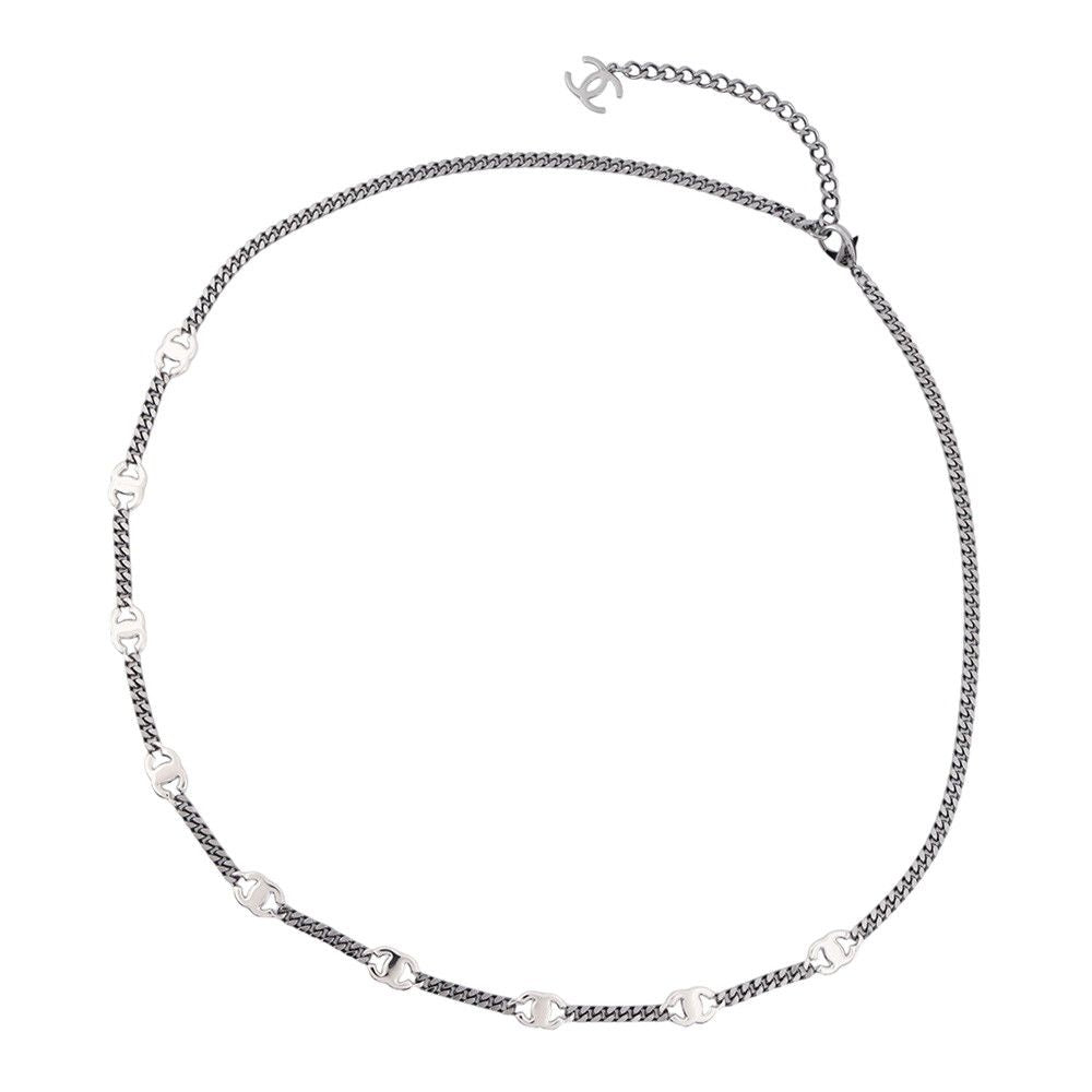 Chanel Necklace CC Logo Rhinestone Long — view 3