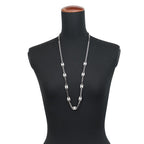 Chanel Necklace CC Logo Rhinestone Long — view 4