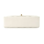 Chanel Chain Shoulder Bag Quilted 25 CC Logo Single Flap White — view 3