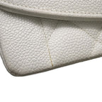 Chanel Chain Shoulder Bag Quilted 25 CC Logo Single Flap White — view 7