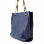 Chanel Chain Tote Quilted Shopping Small CC Logo — view 2
