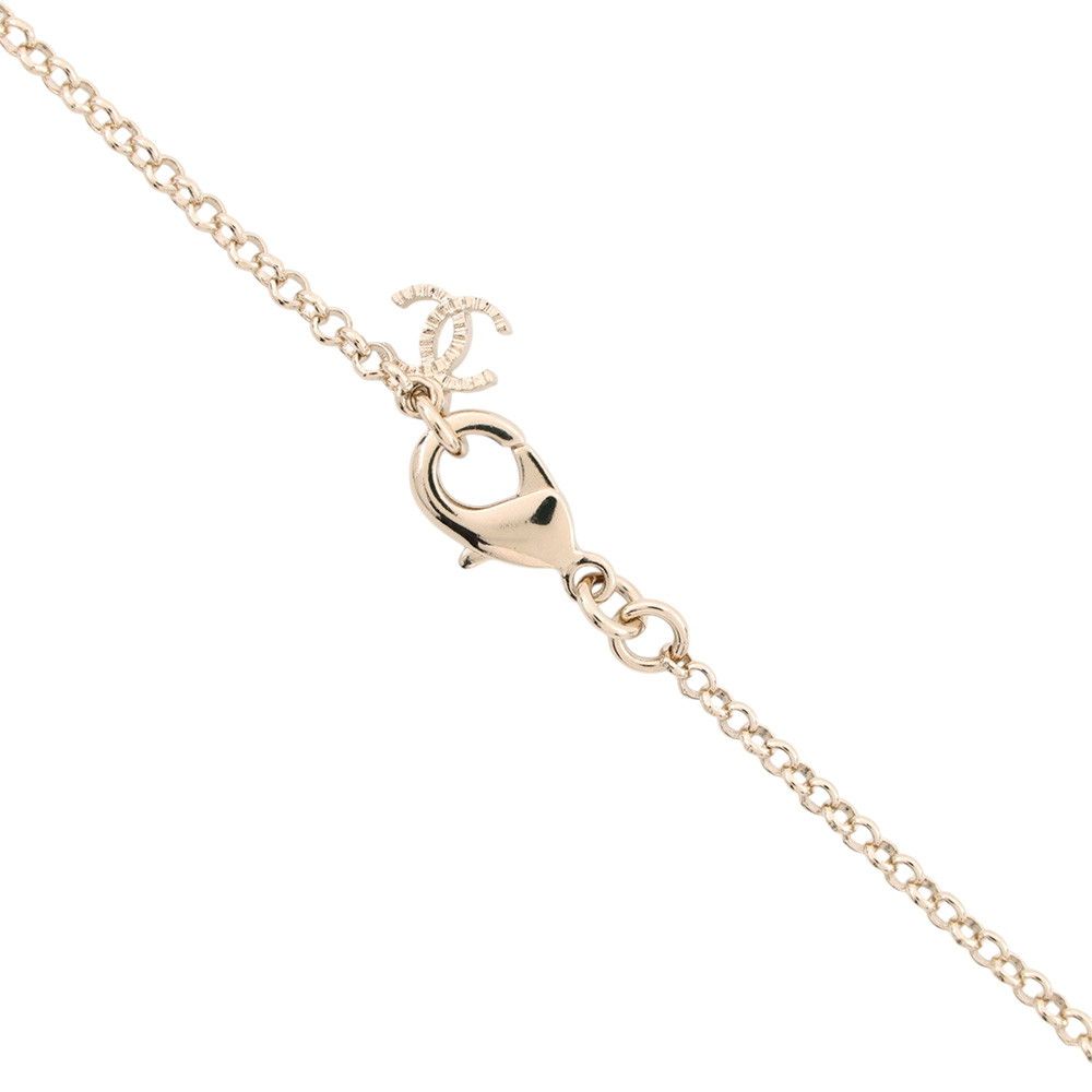 Chanel Necklace CC Logo Faux Pearl Long — view 5