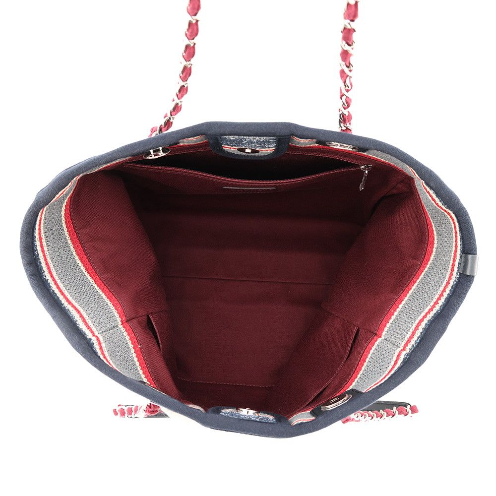 Chanel Tote Deauville Line Shopping Logo Canvas — view 5