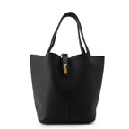 Hermes Handbag Picotin Lock MM Black Gold Taurillon Clemence