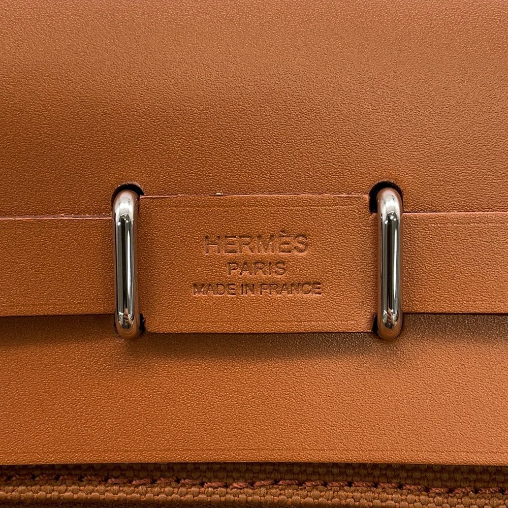 Hermes Shoulder Bag Herbag Zip Mini Fauve Silver Toilette Ash Vache Hunter — view 6