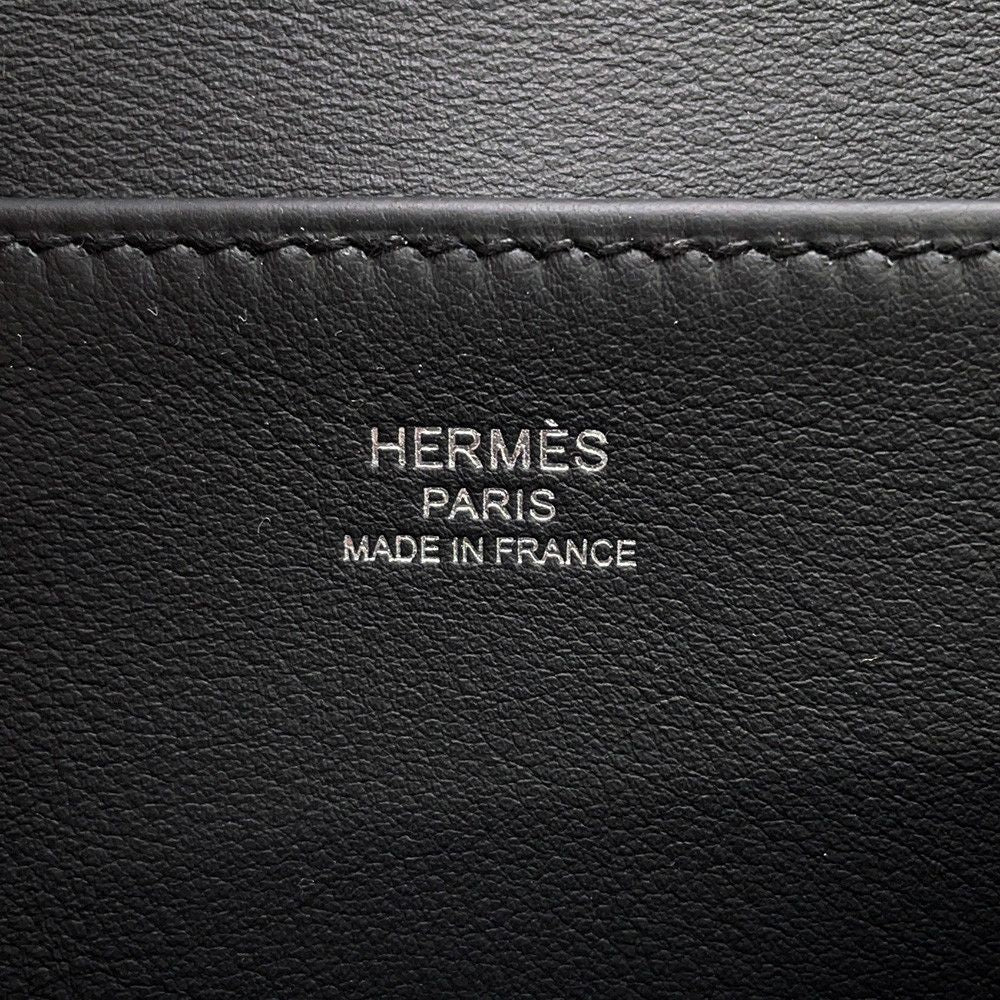 Hermes Handbag Halzan Mini Black Silver Swift 2-Way — view 6