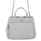 Chanel Quilted CC Logo Affinity Caviar Leather 2-Way Shoulder