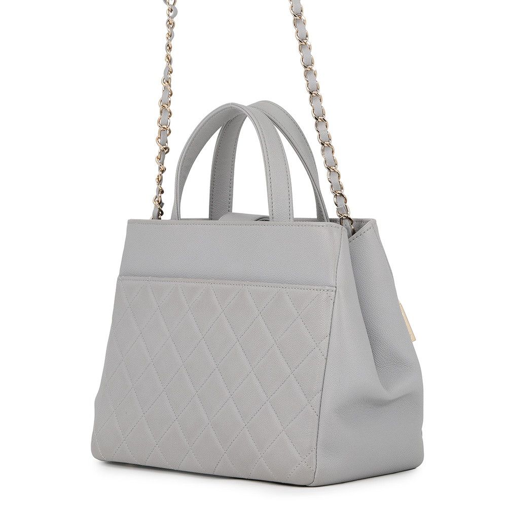 Chanel Quilted CC Logo Affinity Caviar Leather 2-Way Shoulder — view 2