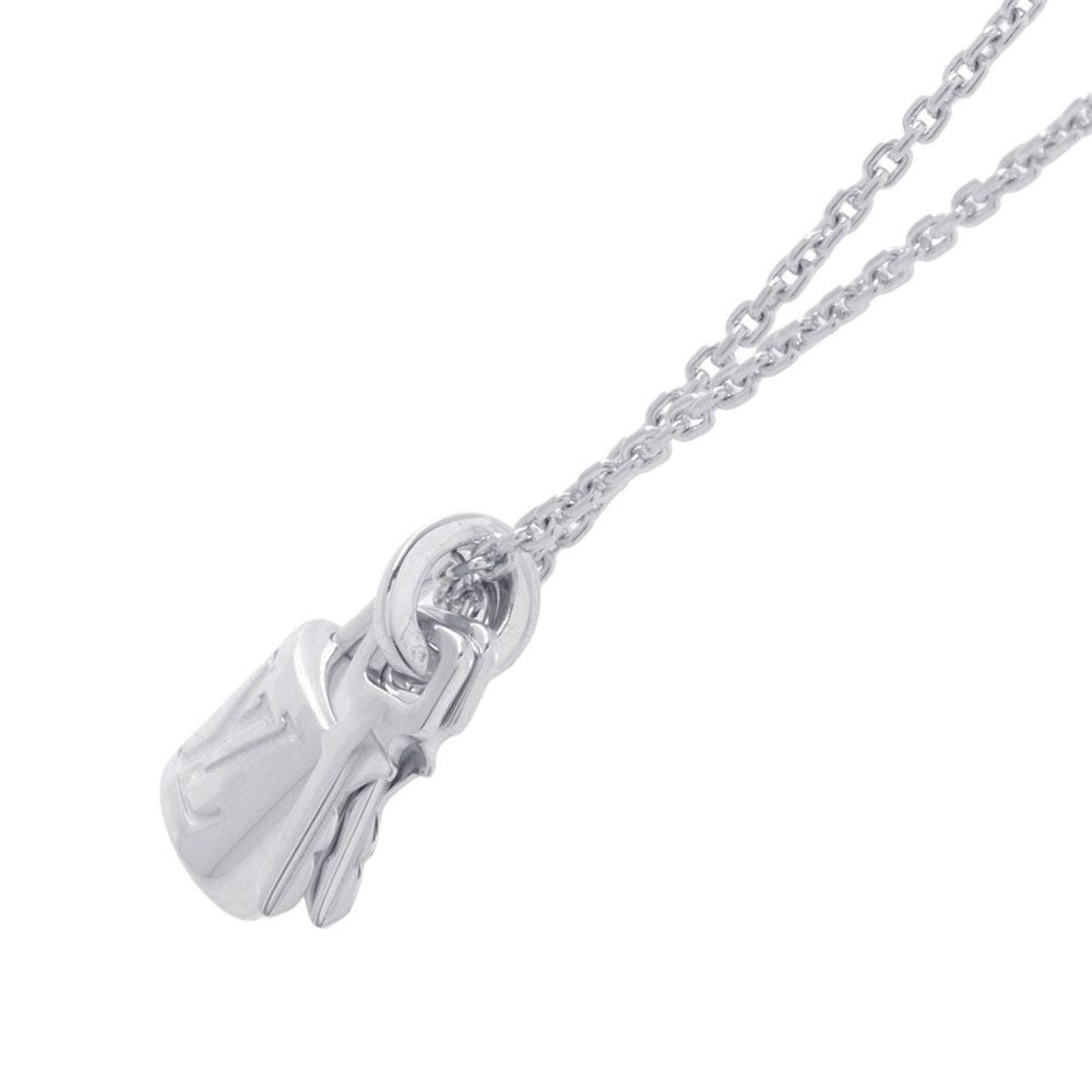 Louis Vuitton Necklace Pendentif Lockit 18k White Gold Pendant — view 2