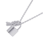 Louis Vuitton Necklace Pendentif Lockit 18k White Gold Pendant — view 3