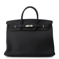 Hermes Birkin 40 Black Silver Togo Handbag