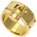 Hermes Cadena Diamond 48 Ring 18k Yellow Gold