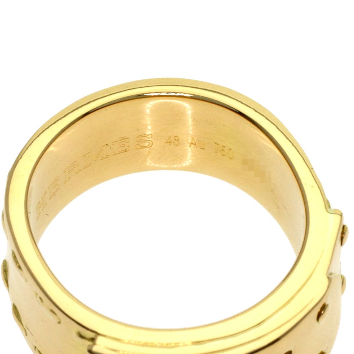 Hermes Cadena Diamond 48 Ring 18k Yellow Gold — view 5