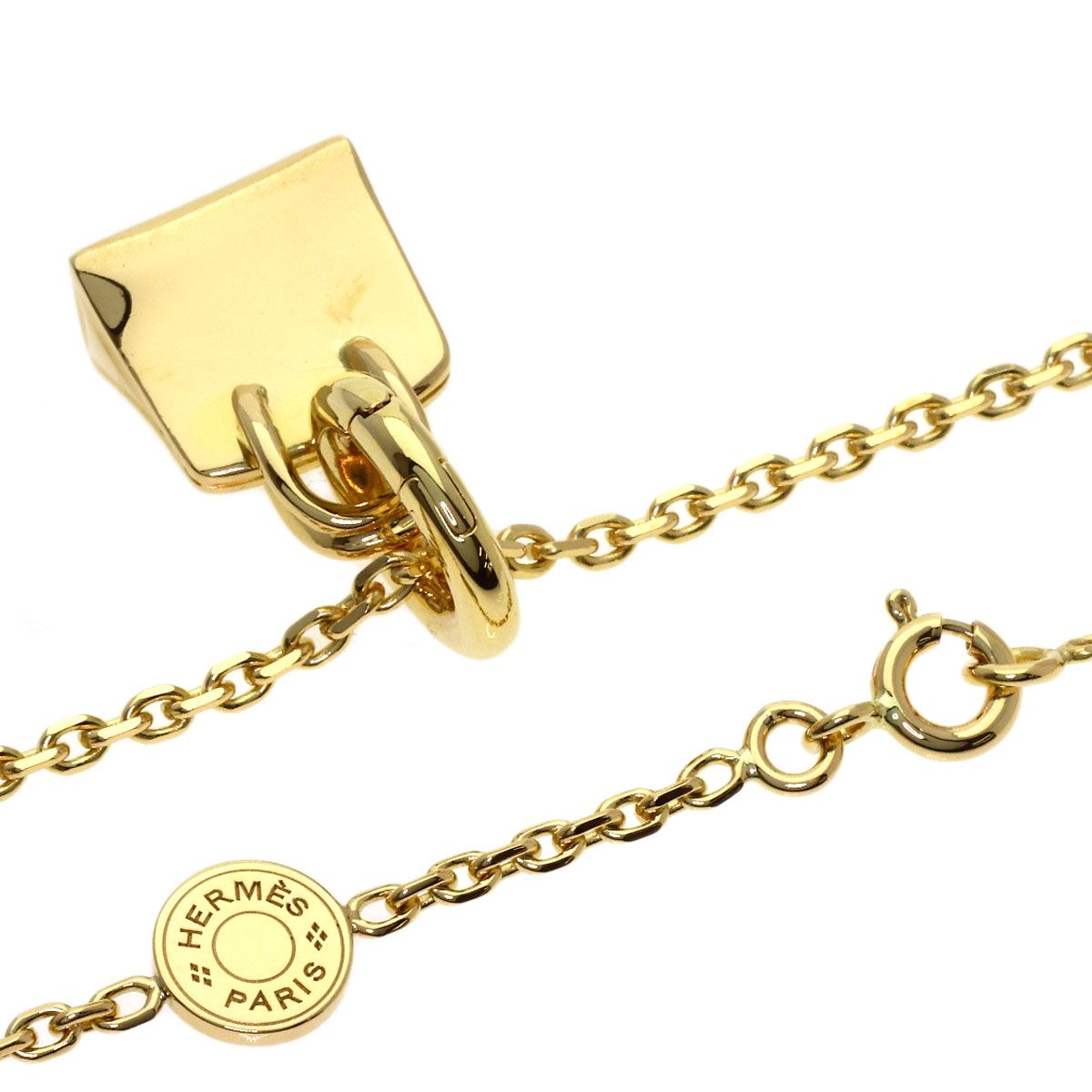 Hermes Amulet Birkin Necklace 18k Yellow Gold — view 2
