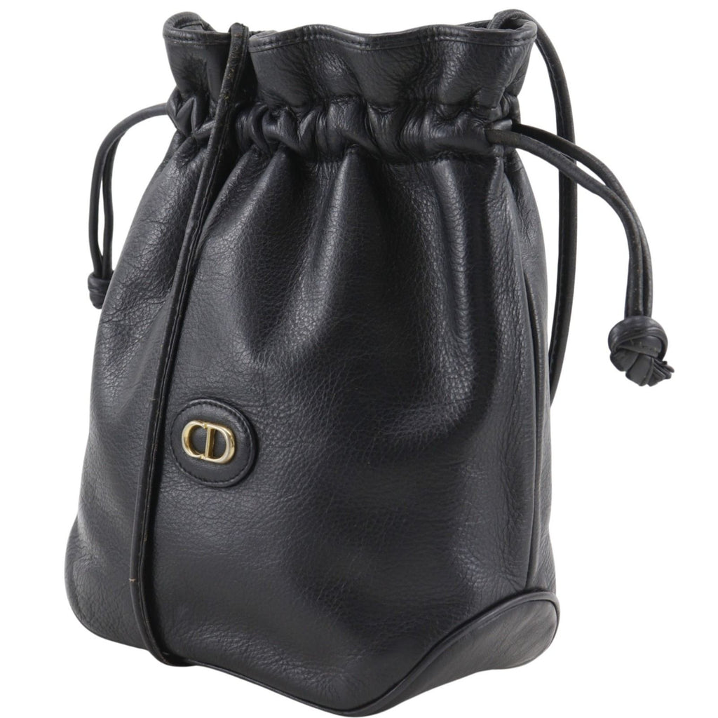 Dior Drawstring Vintage Calf Black Shoulder — view 2