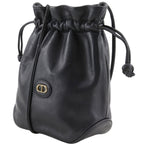 Dior Drawstring Vintage Calf Black Shoulder — view 2