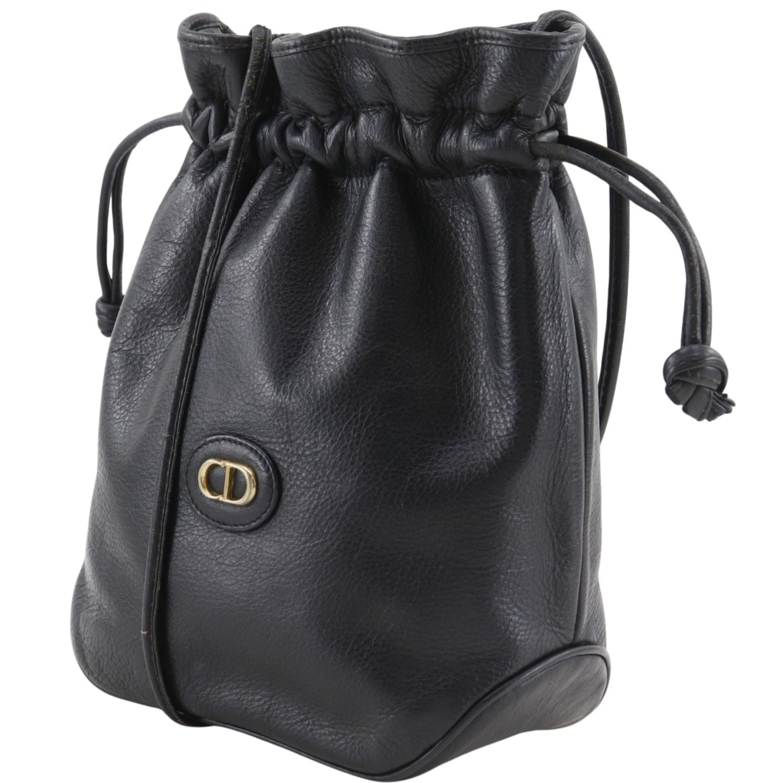 Dior Drawstring Vintage Calf Black Shoulder — view 2