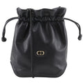 Dior Drawstring Vintage Calf Black Shoulder