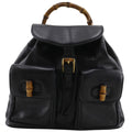 Gucci Bamboo Vintage Calf Black Backpack