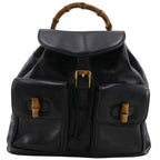 Gucci Bamboo Vintage Calf Black Backpack